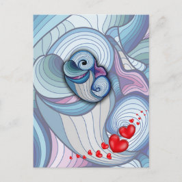 Abstrakter Delphin Postkarte