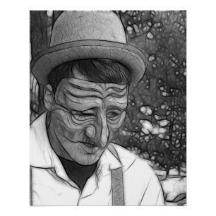 Abstrakter Depressionsmann Poster