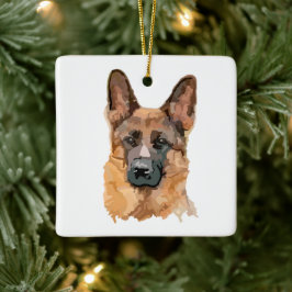 Abstrakter deutscher Shepard Keramikornament