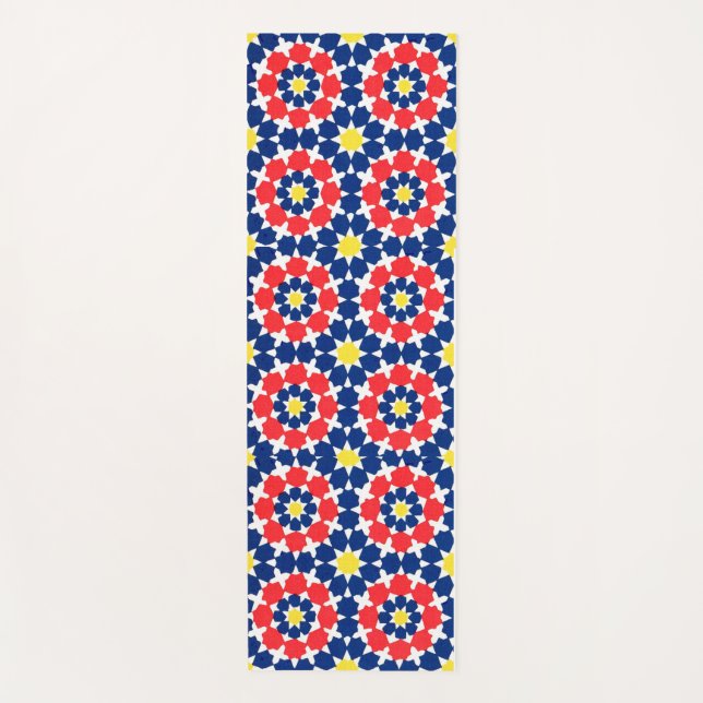 abstrakter Druck mit Sternen und x-es Yogamatte (Vorderseite)