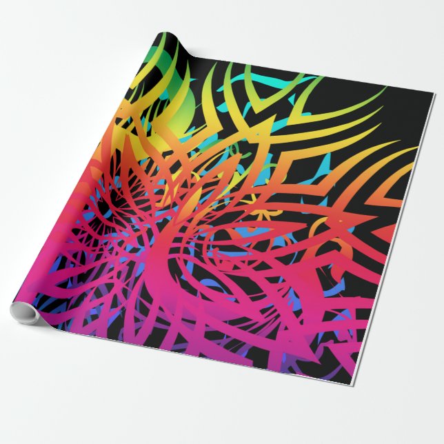 Abstrakter Dschungel Geschenkpapier (Ungerollt)