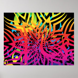 Abstrakter Dschungel Poster