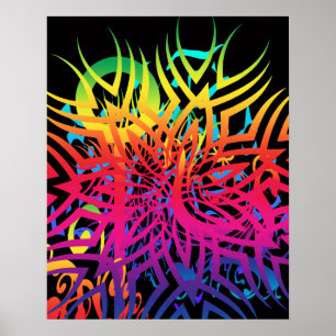Abstrakter Dschungel Poster