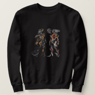 Abstrakter Dualitäts-Männer-Sweatshirt Sweatshirt