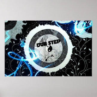 Abstrakter Dubstep Lautsprecher Dub Step Poster
