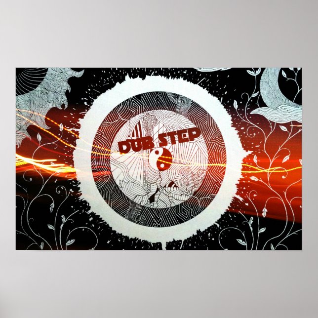 Abstrakter Dubstep-Lautsprecher Poster (Vorne)