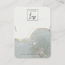 Abstrakter dunkelgrauer Glitzer Shiny Necklace Dis