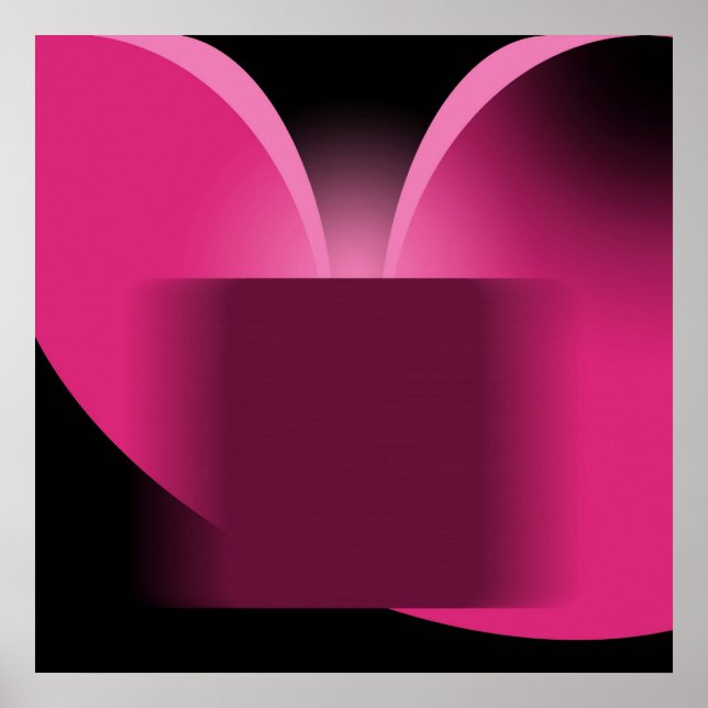 Abstrakter dunkelrosa Luxus mit Black AP004 Poster (Vorne)