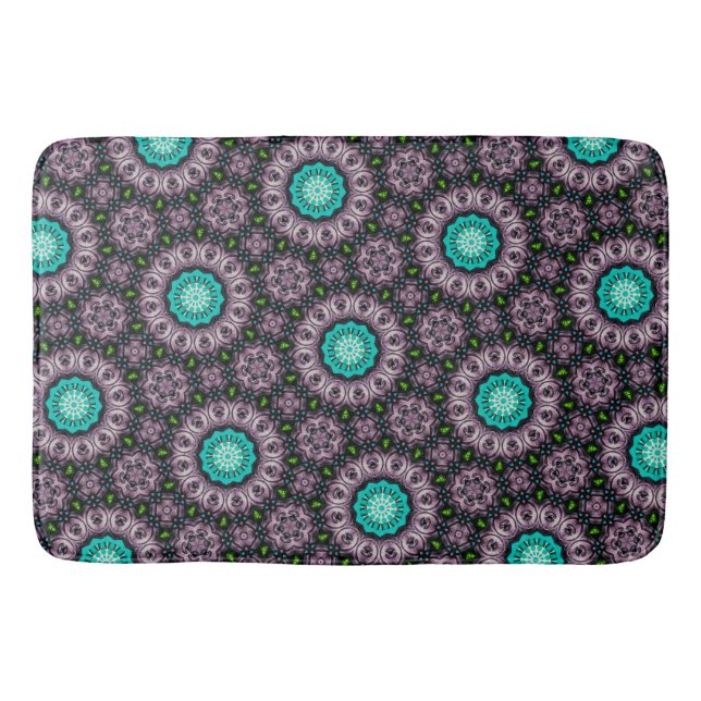 Abstrakter Duschvorhang im einzigartigen Muster Badematte (Vorderseite)