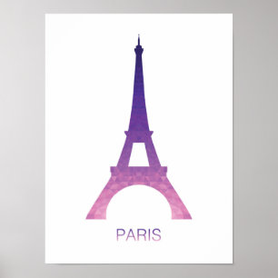 Abstrakter Eiffel-Turm Poster