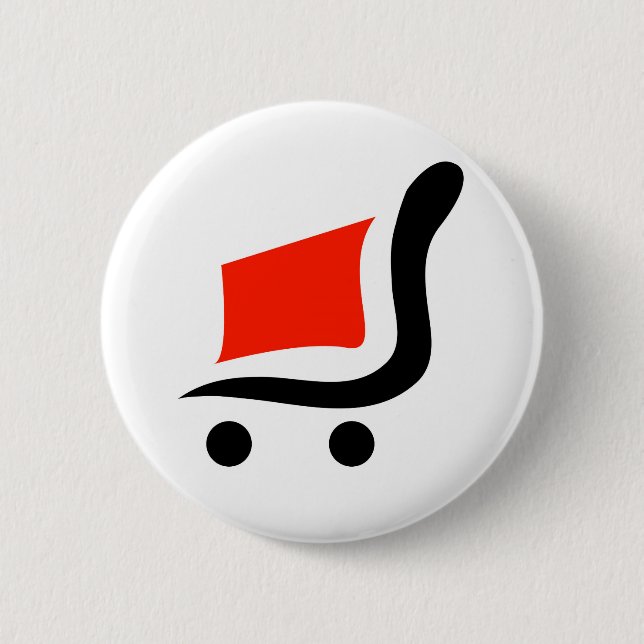 abstrakter Einkaufswagen Button (Vorderseite)