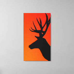 Abstrakter Elchkopf überzogene Canvas Print Leinwanddruck