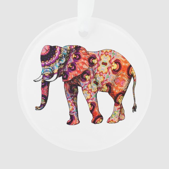 abstrakter Elefant Ornament (Vorderseite)