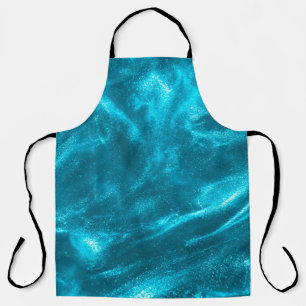 Abstrakter eleganter mintblauer Glitter Schürze