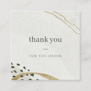 Abstrakter Elfenbeingoldstein Vielen Dank für Ihre Quadratische Visitenkarte