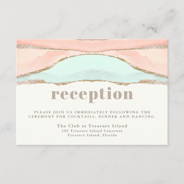 Abstrakter Empfang für künstlerische Küstengewässe Begleitkarte (Vorderseite)