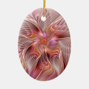 Abstrakter Engel Farbenfrohe Fantasie Fraktal Art Keramik Ornament