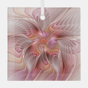 Abstrakter Engel Farbenfrohe Fantasie Fraktal Art Ornament Aus Glas