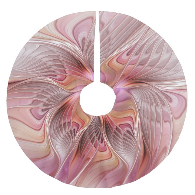 Abstrakter Engel Farbenfrohe Fantasie Fraktal Art Polyester Weihnachtsbaumdecke (Vorderseite)