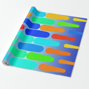 Abstrakter Entwurf der bunten Formen Geschenkpapier