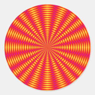 Abstrakter Entwurf der optischen Illusion Runder Aufkleber