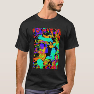 Abstrakter Entwurf für Gebrauch mit schwarzen T-Shirt
