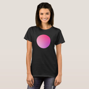 Abstrakter Entwurf mit rosa Farbverlauf und Vignet T-Shirt