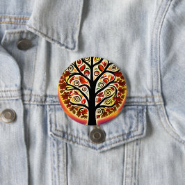 Abstrakter Erntebaum Button