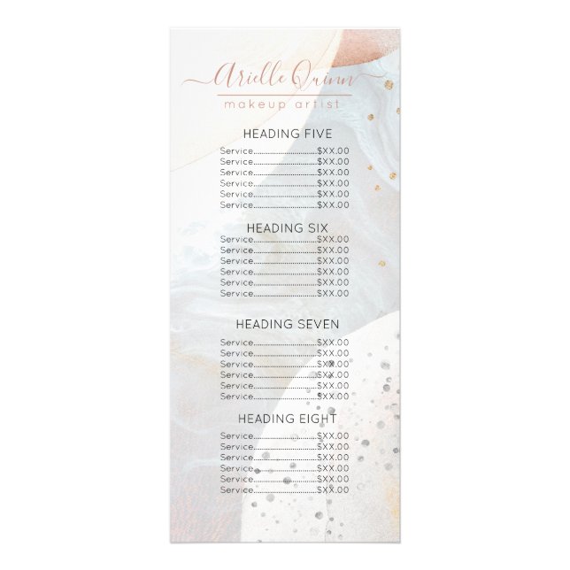 Abstrakter erthy Watercolor Makeup Artist Werbekarte (Vorne)