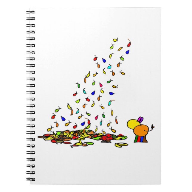 abstrakter Esel und Blätter Notizblock (Vorderseite)