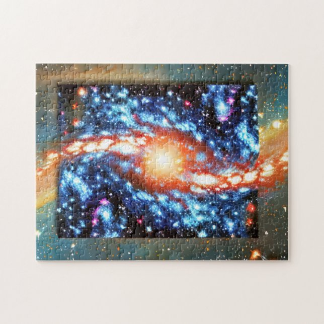 Abstrakter explosiver und wütender, lebhafter kosm puzzle (Horizontal)