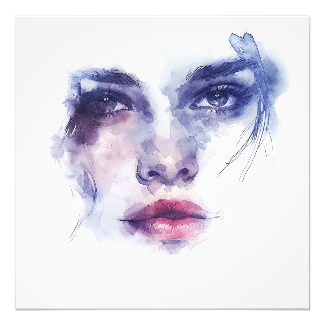 Abstrakter Expressionismus Frauen Portrait Foto (Vorne)