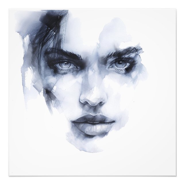 Abstrakter Expressionismus Frauen Portrait Foto (Vorne)
