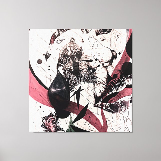 Abstrakter Expressionismus Wall Art: Mixed Media Leinwanddruck (Vorderseite)