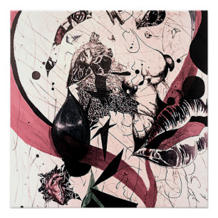 Abstrakter Expressionismus Wall Art: Mixed Media Poster