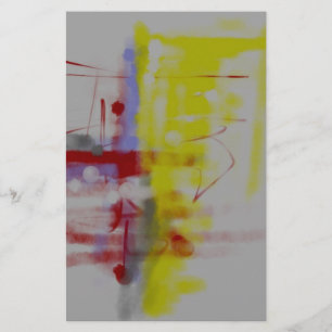 Abstrakter Expressionist in Graurot Briefpapier
