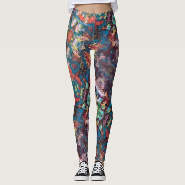 Abstrakter Expressionist Leggings (Vorderseite)