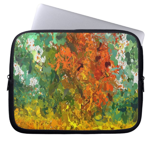 Abstrakter Expressionist Tropfen Electronics Bag Laptopschutzhülle (Vorderseite)