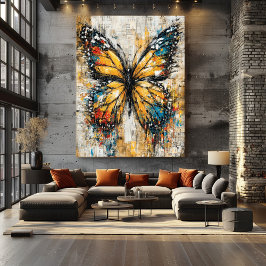 Abstrakter Expressionistischer Schmetterlingsmaler Poster