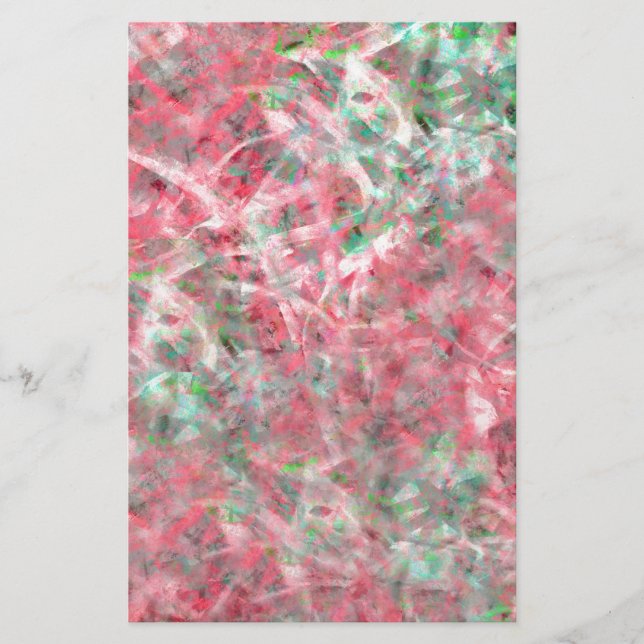 Abstrakter expressionistischer Tanz in Rosa und Gr Briefpapier (Vorderseite)