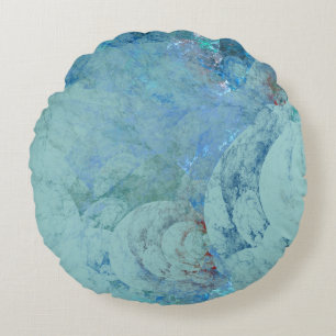 Abstrakter Fall Blue Opal für RAZR Rundes Kissen