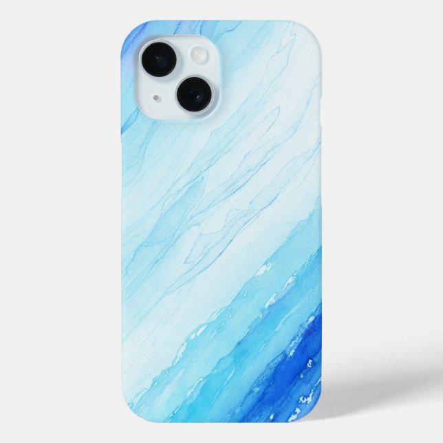 Abstrakter Fall für blaue Wasserfarbe Case-Mate iPhone Hülle (Rückseite)