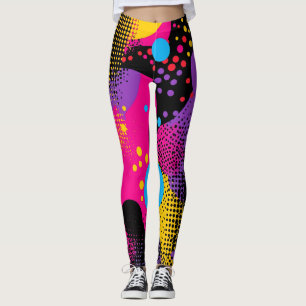 Abstrakter Farbabstrich im Retro-Comic-Stil (4) Leggings