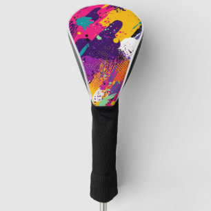 Abstrakter Farbabstrich im Retro-Comic-Stil (5) Golf Headcover