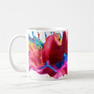Abstrakter Farbdruck 11 oz Tasse