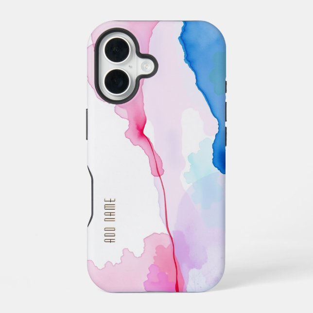 Abstrakter Farbdurchfluss iPhone 16 Hülle (Rückseite)