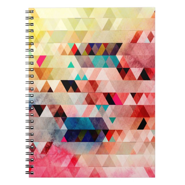 Abstrakter, farbenfroher Aquarellhintergrund Notizblock (Vorderseite)