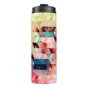 Abstrakter, farbenfroher Aquarellhintergrund Thermosbecher
