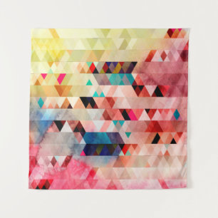 Abstrakter, farbenfroher Aquarellhintergrund Wandteppich