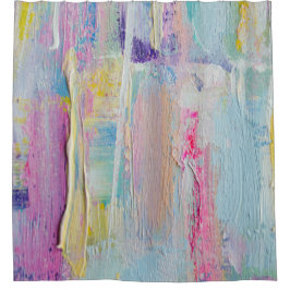 Abstrakter Farbenmessermaler Duschvorhang 4